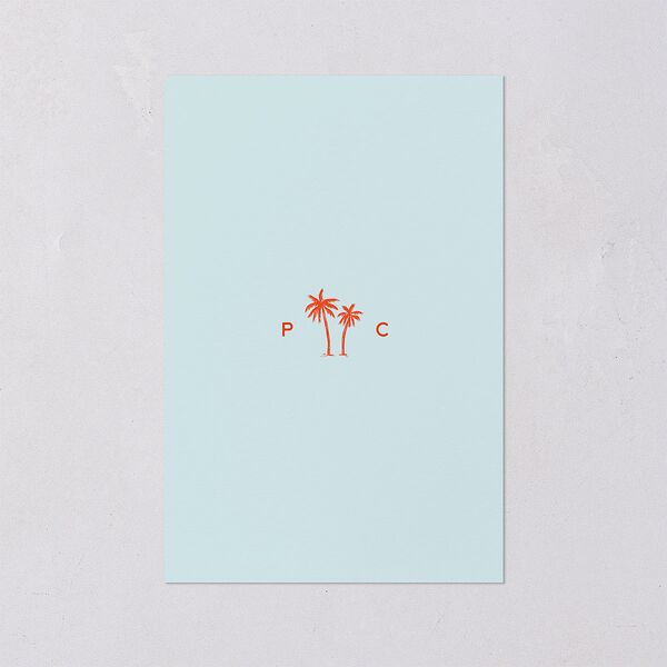 Cabana Stripes Table Numbers Pastel Blue Signature