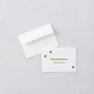 Simple Retro Daisy Response Card Envelopes White Meadow Return Address Signature Standard