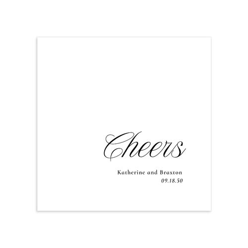 Refined Monogram Engagement Party Cocktail Napkins Midnight Napkin Uncoined