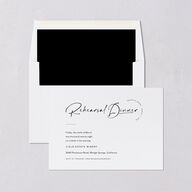 Modern Arc Rehearsal Dinner Invitations Pure White Signature Blank