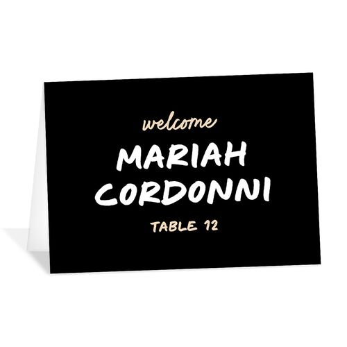 Modern Marker Place Cards Midnight Signature