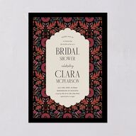 Ornate Garden Bridal Shower Invitations Garnet Signature Blank