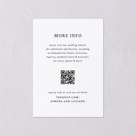 Your Own Classic Italian Venue Wedding Enclosure Cards Pure White Signature Standard