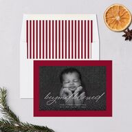Beyond Blessed Holiday Cards Garnet Signature Blank Standard Landscape