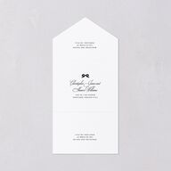 Classic Champagne with Bows All-in-One Wedding Invitations Pure White Signature Light Both Recipient and Return Addresses No
