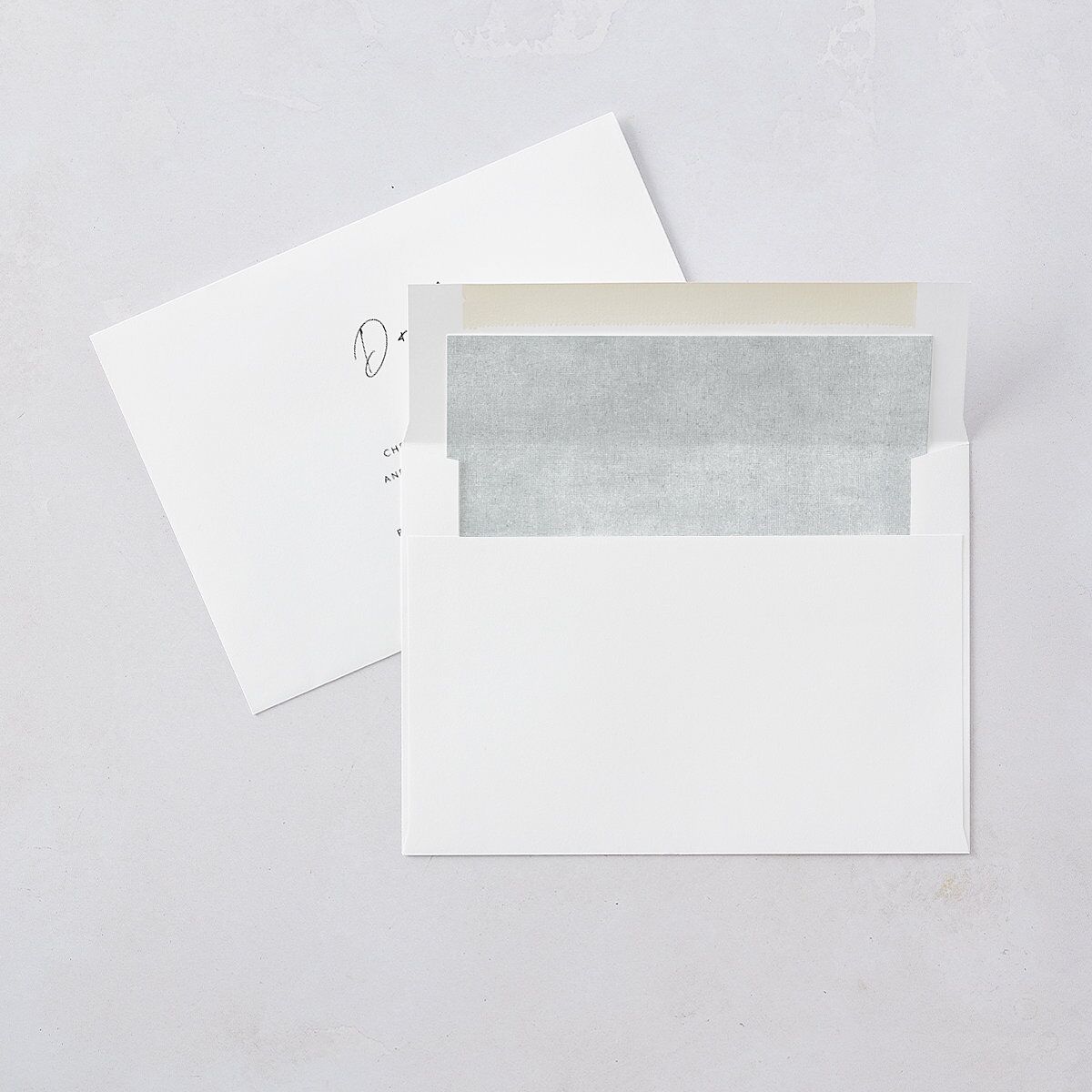 Signatures Save The Date Cards Off-White Signature smooth Blank No Standard