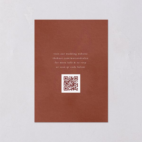 Romantic Vineyard Wedding Enclosure Cards Rust Signature Standard
