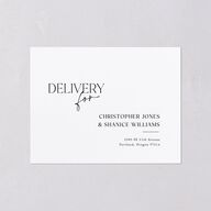 Nothing Fancy All-in-One Wedding Invitations Pure White Signature Light Both Recipient and Return Addresses No