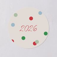 Instant Film Christmas Confetti Holiday Stickers Ivory Circle