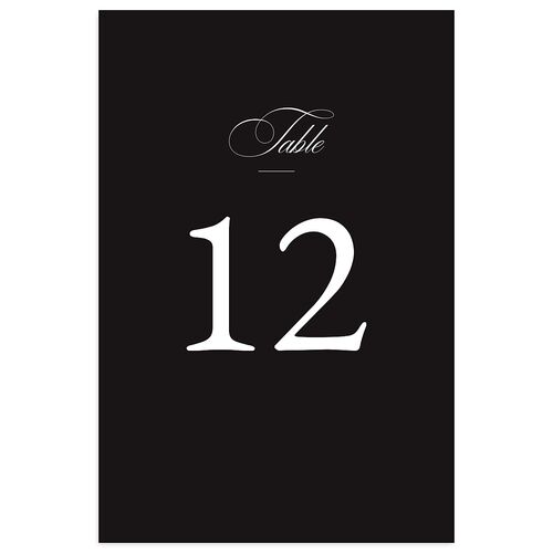 Formal Nautical Table Numbers Midnight Signature