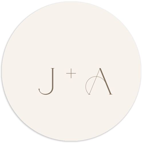 Eclectic Adornment Wedding Stickers Peony Circle