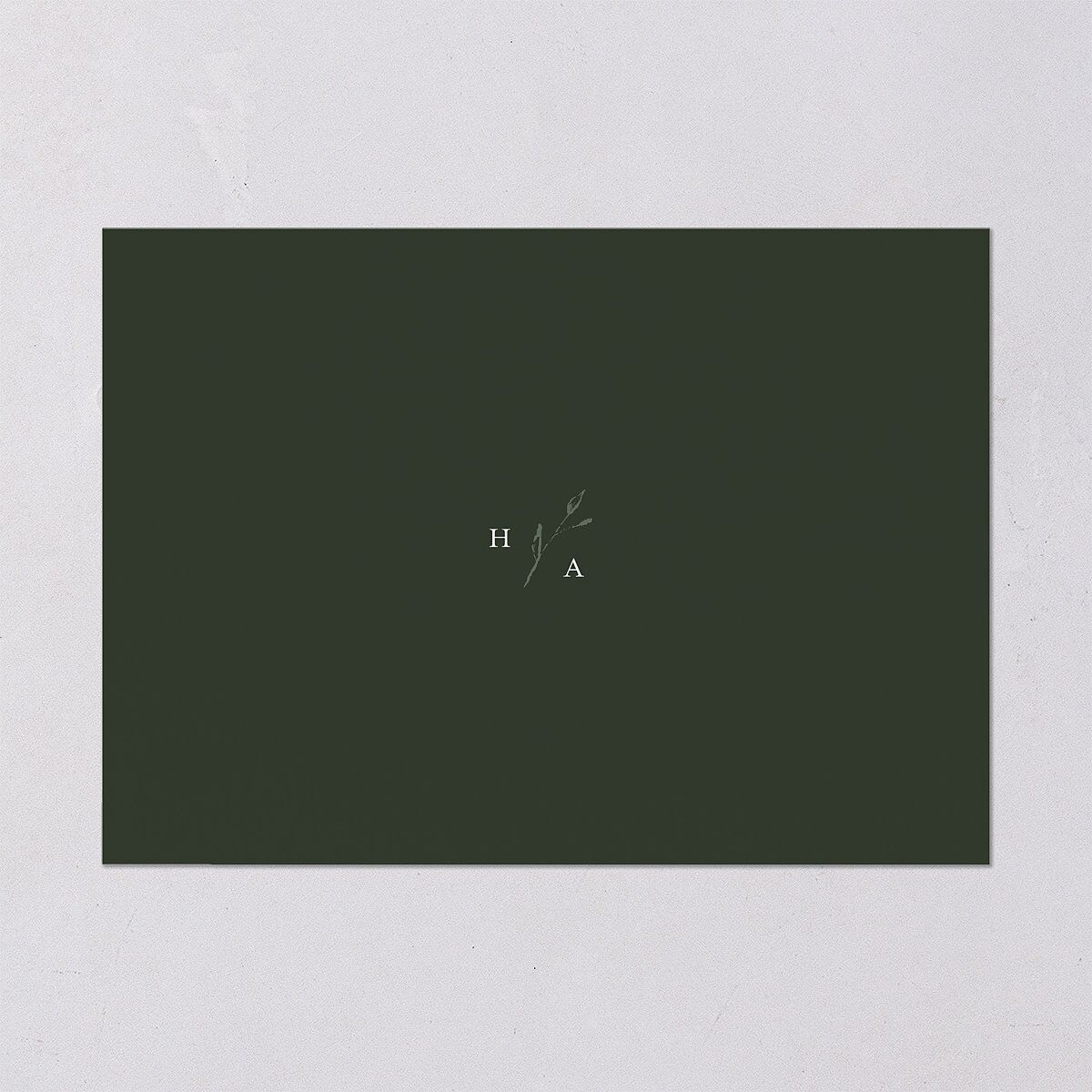 Shining Leaves Bridal Shower Invitations Dark Green Signature Blank