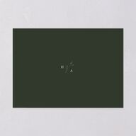 Shining Leaves Bridal Shower Invitations Dark Green Signature Blank