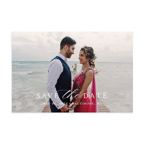 Indian Gilded Adornment Save The Date Postcards Sand