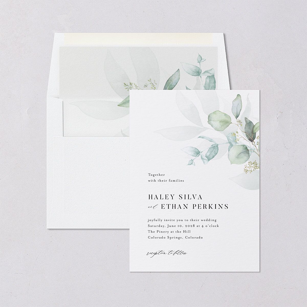 Romantic Greenery Standard Envelope Liners Tide Pool Standard