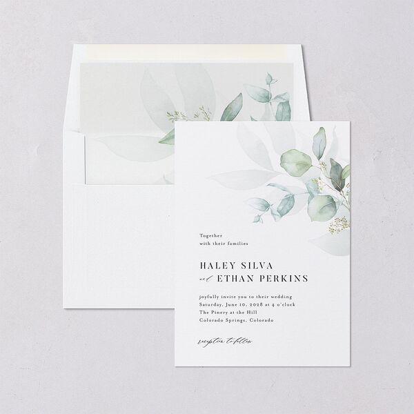 Romantic Greenery Standard Envelope Liners Tide Pool Standard