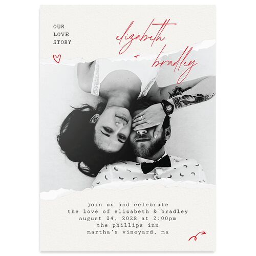 DIY Crafty Photo Wedding Invitations Ruby Signature Blank No Standard