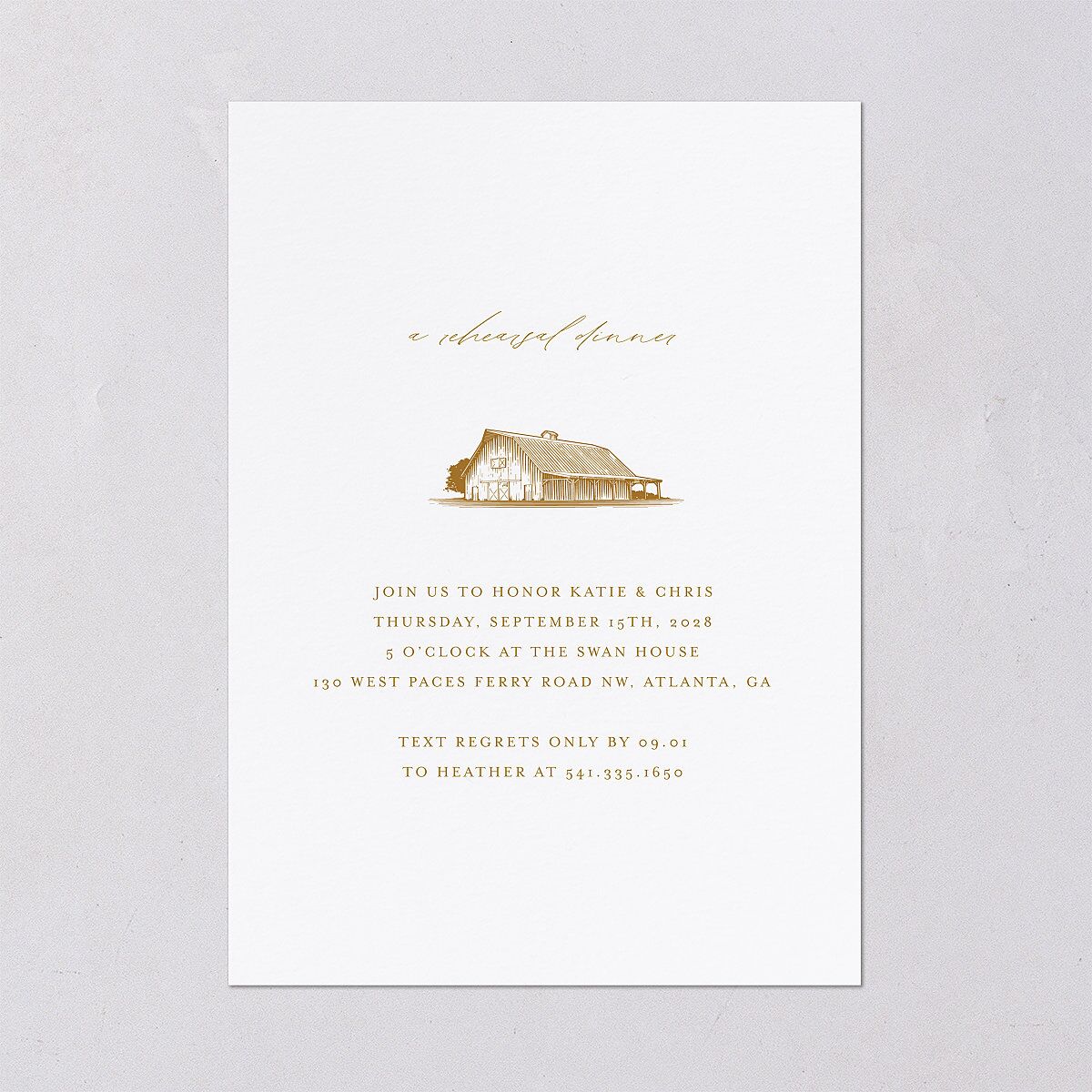 Classic Landscape Rehearsal Dinner Invitations — view 2