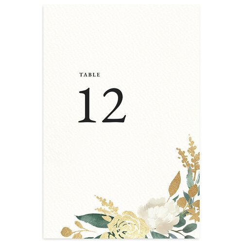 Exquisite Garden Table Numbers Gold Snow Signature