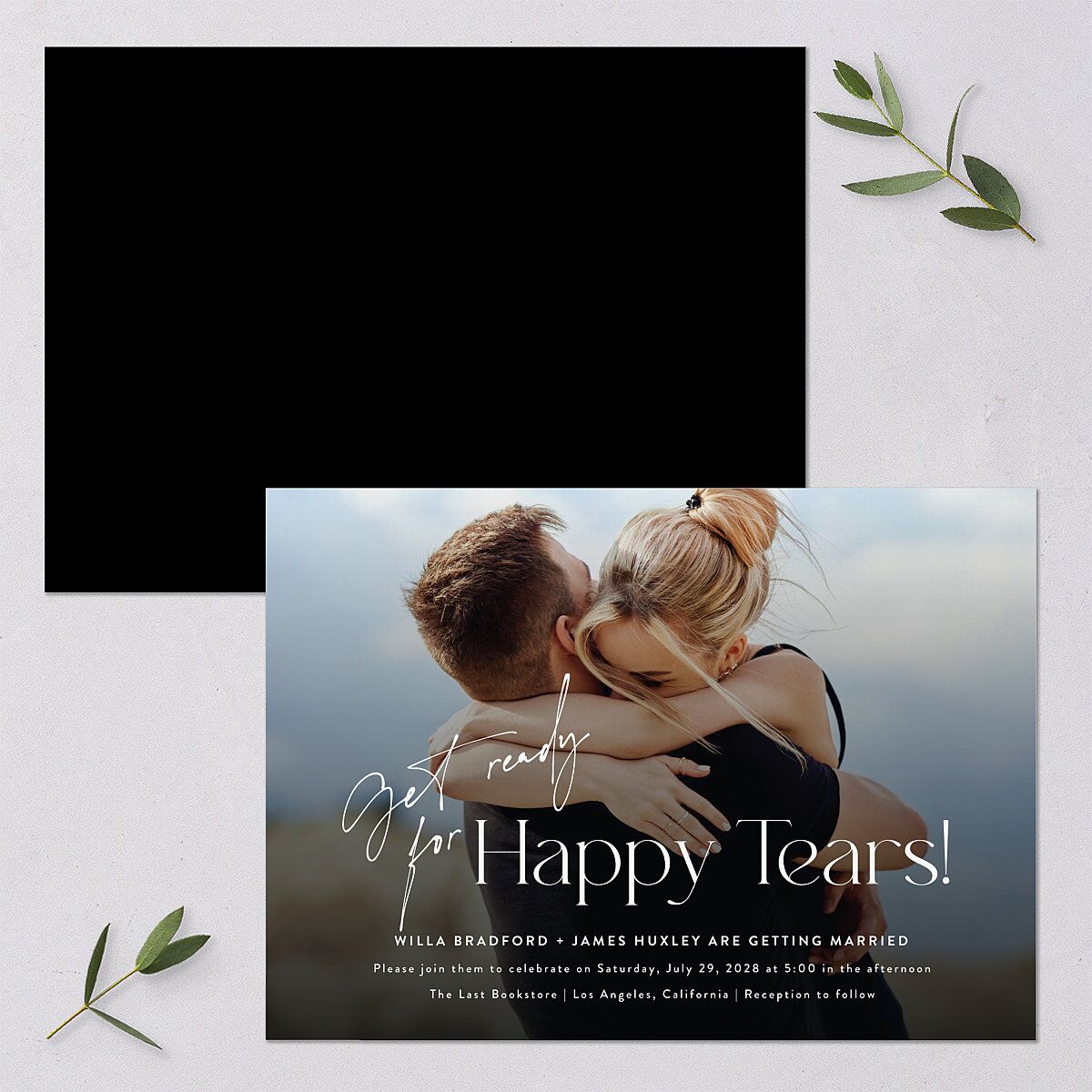 Happy Tears Wedding Invitations — view 1