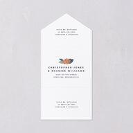 Vintage Hawaiian Island All-in-One Wedding Invitations Rose Gold Signature Light Both Recipient and Return Addresses No