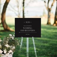 Monogram Portrait Standard Direction Sign Medium Midnight Standard Indoor Foam Core M Direction
