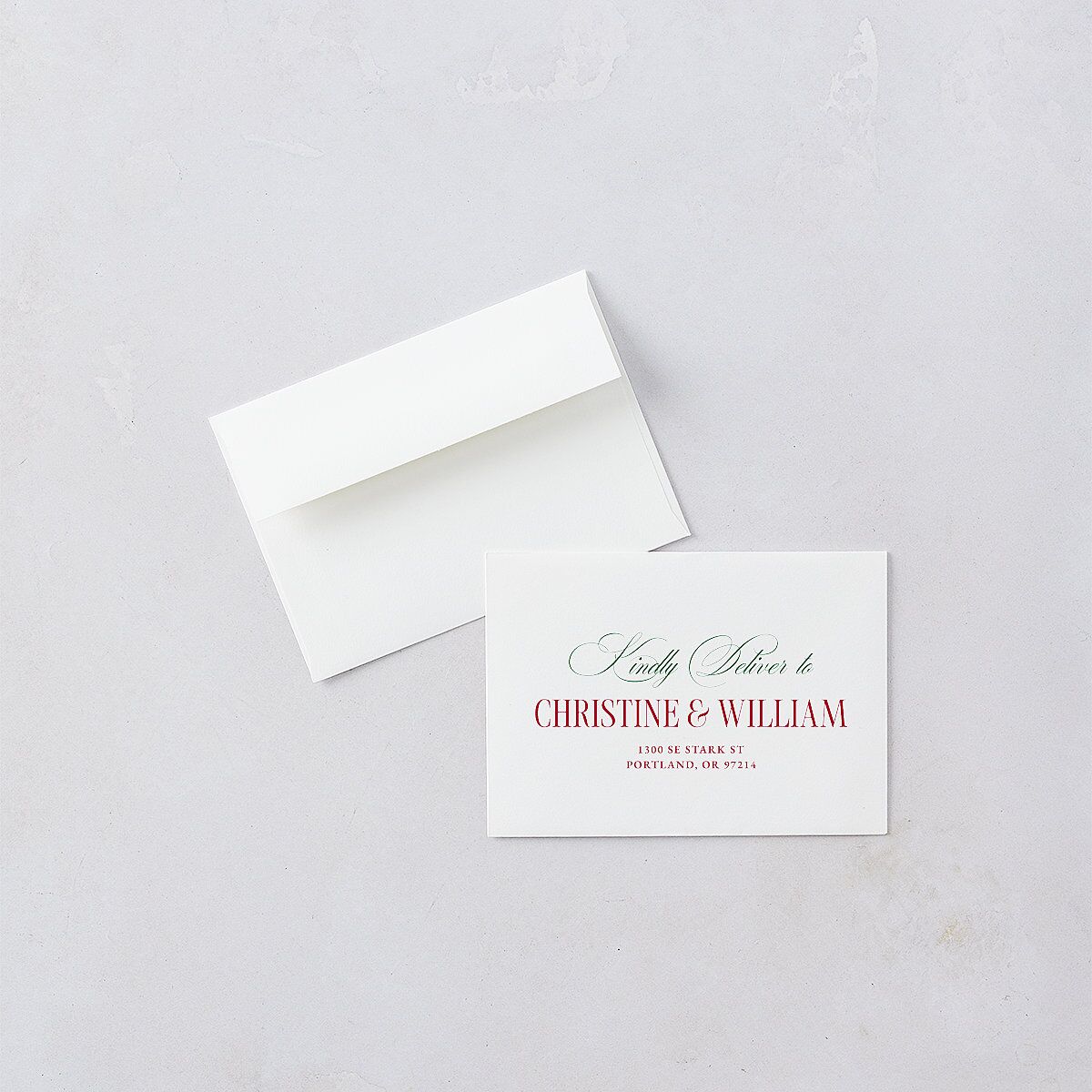 Elegant Vintage Christmas Wedding Response Cards Jewel Red Signature Standard