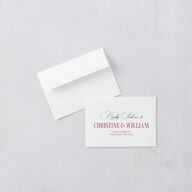 Elegant Vintage Christmas Wedding Response Cards Jewel Red Signature Standard