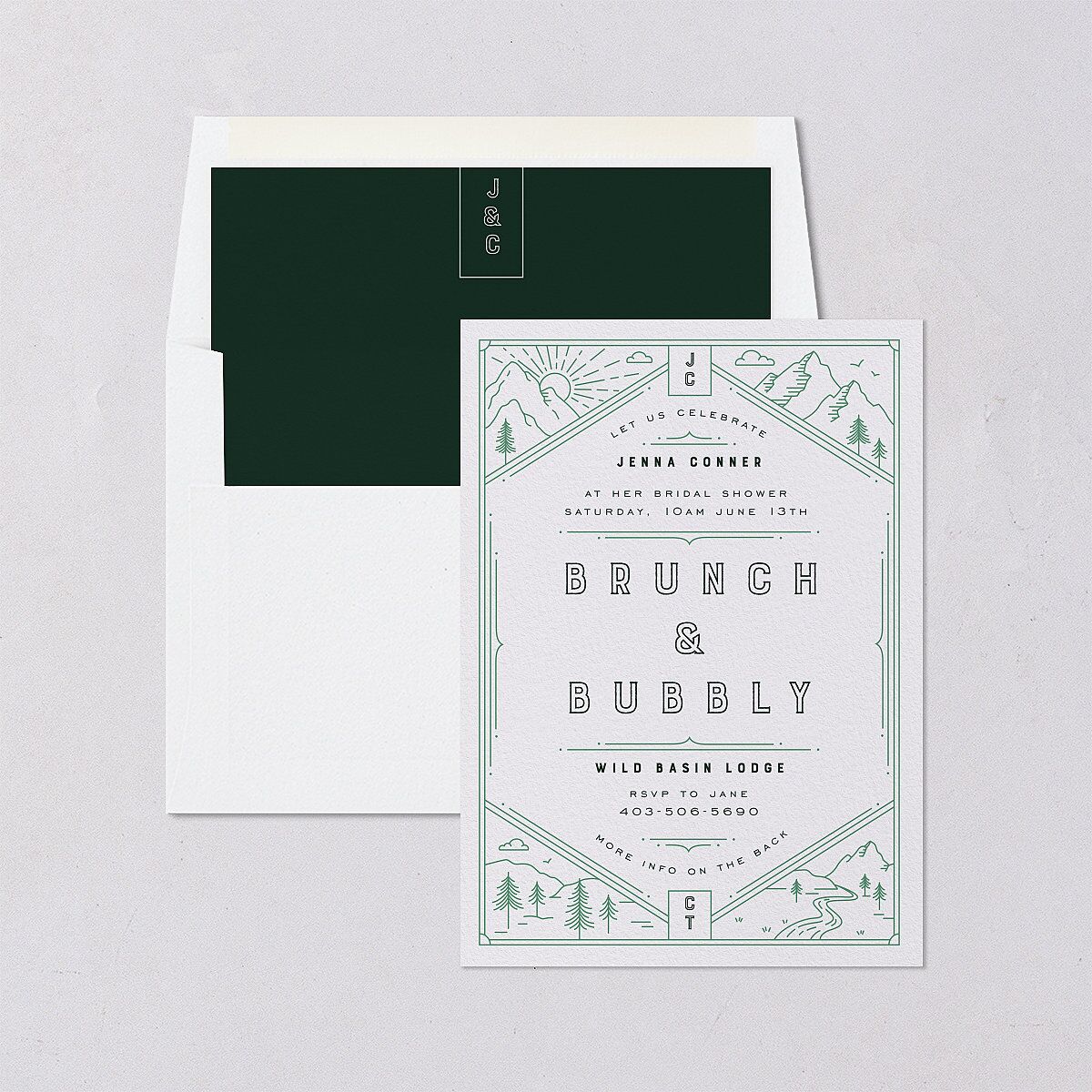 Iconic Mountain Bridal Shower Invitations — view 4