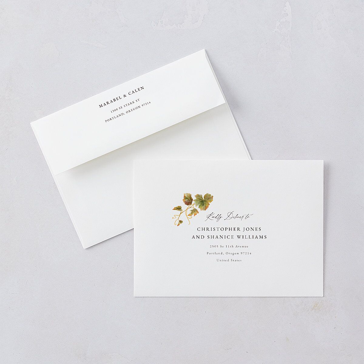 Romantic Vineyard Wedding Invitations Rust Signature Blank No Standard