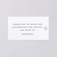 Classic Flourish Favor Gift Tags Pure White Signature