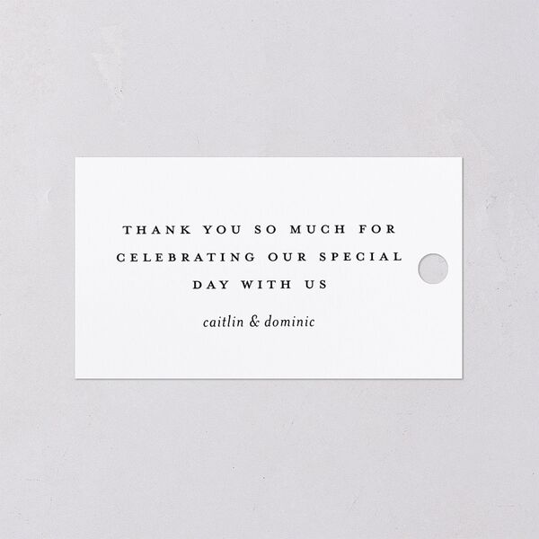 Classic Flourish Favor Gift Tags Pure White Signature