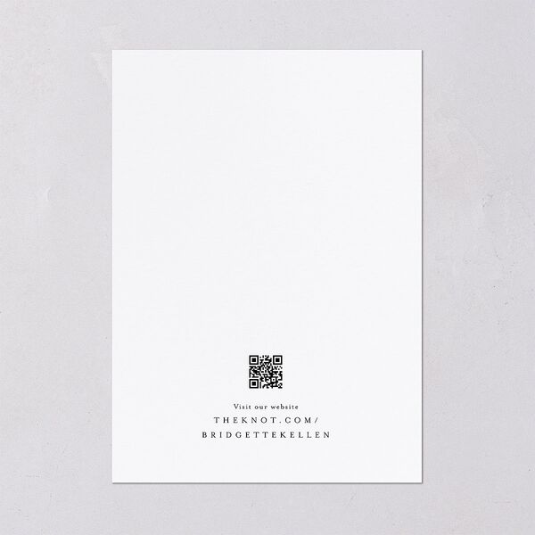 Timeless Typography Save The Date Cards Pure White Signature smooth Blank No Standard
