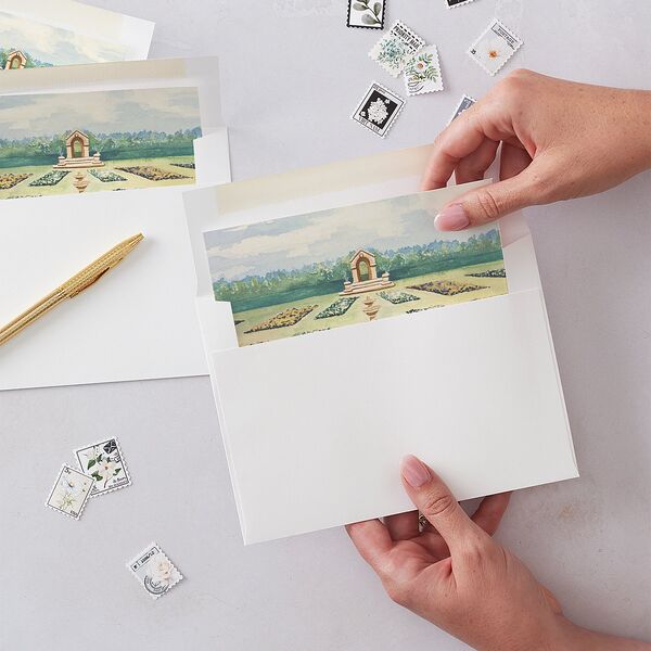 Medieval Castle Storybook Envelope Liners Almond Standard
