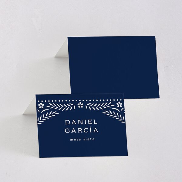 Papel Picado De Mexico Place Cards Navy Signature