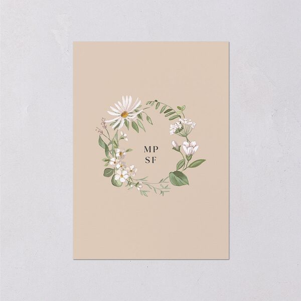 Whimsical Wildflower Garden Wedding Enclosure Cards Linen Signature Standard