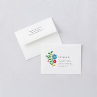 Mexican Bordados Florales Thank You Cards Off-White