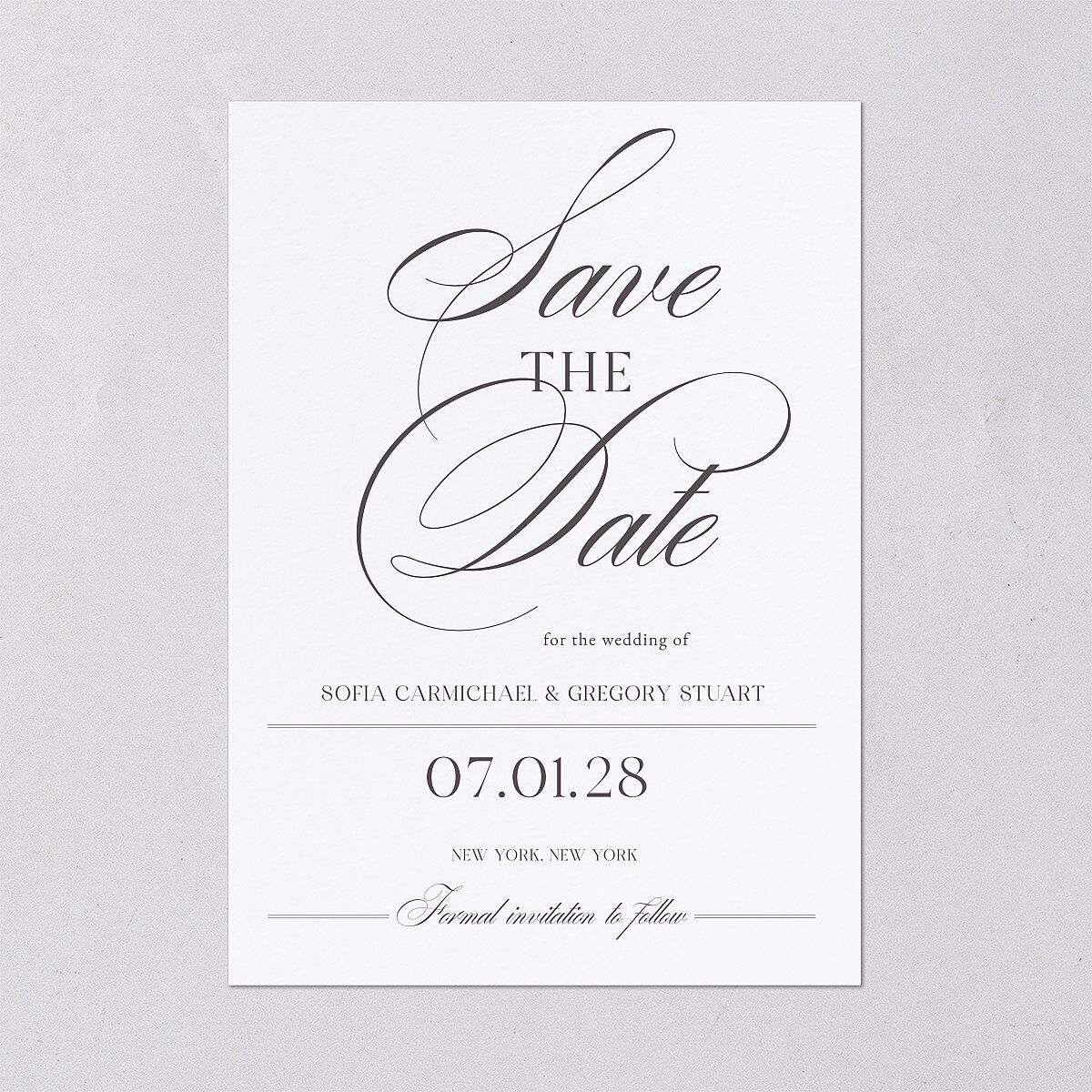 Classically Elegant Save The Date Cards — view 2