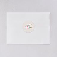 Very Merriest Retro Christmas Holiday Stickers Linen Circle