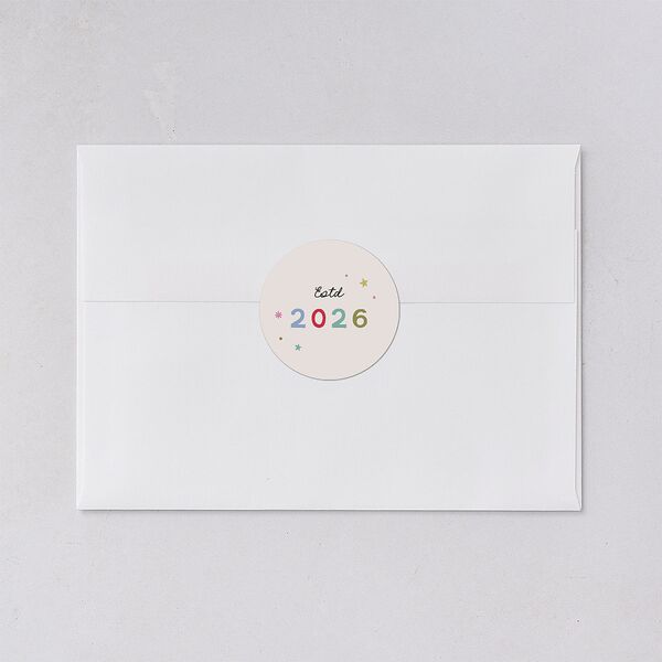 Very Merriest Retro Christmas Holiday Stickers Linen Circle