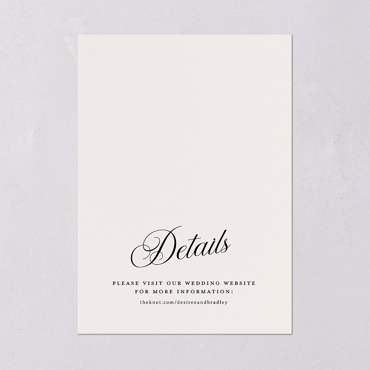 Elegant Hollywood Calligraphy Wedding Invitations Linen Signature Blank No Standard