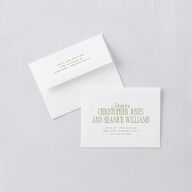 Hollywood Type Save the Date Petite Cards Shell Pink Signature smooth Blank No Standard