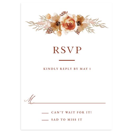 Bohemian Arch Wedding Response Cards Copper Signature Standard