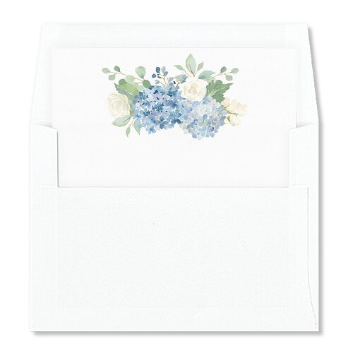 Elegant Hydrangea Standard Envelope Liners Dusty Blue Standard