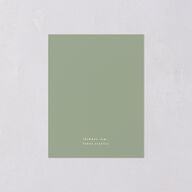 Foliage Accent Save the Date Petite Cards Thyme No Signature smooth Blank Standard