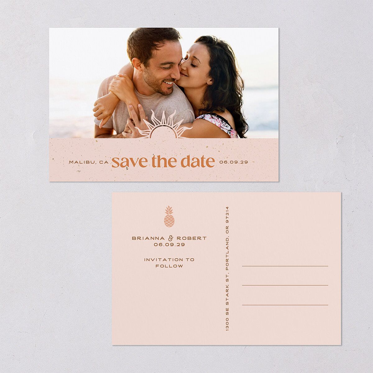 Beach Party Save The Date Postcards — view 1