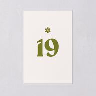 Simple Retro Daisy Table Numbers Meadow Signature
