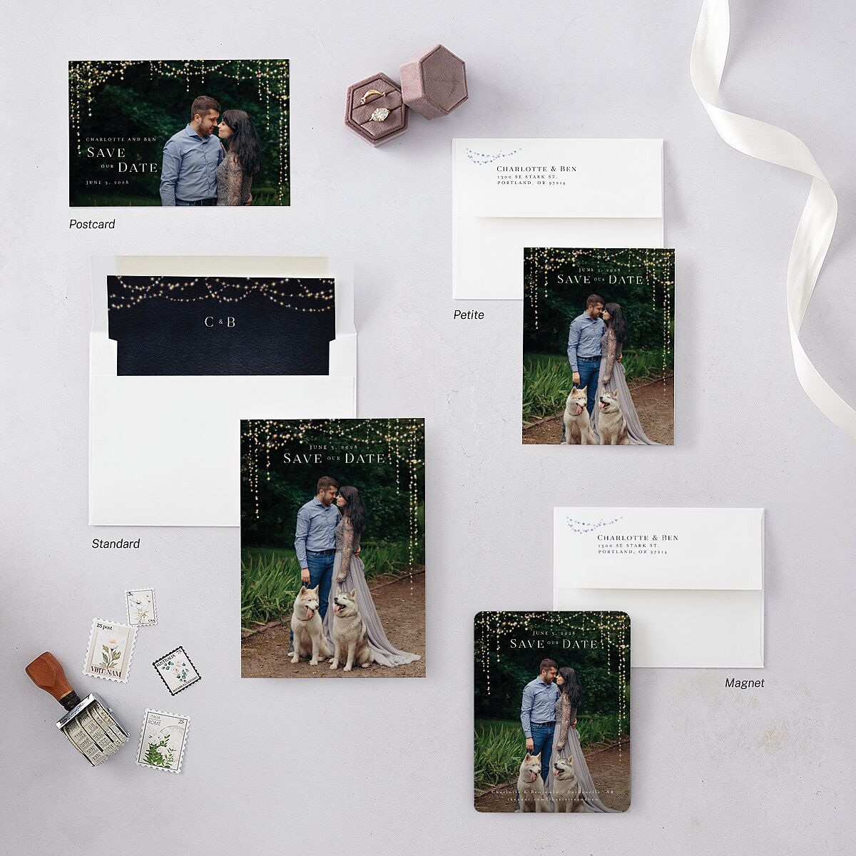 Enchanted Evening Save the Date Cards — view 7