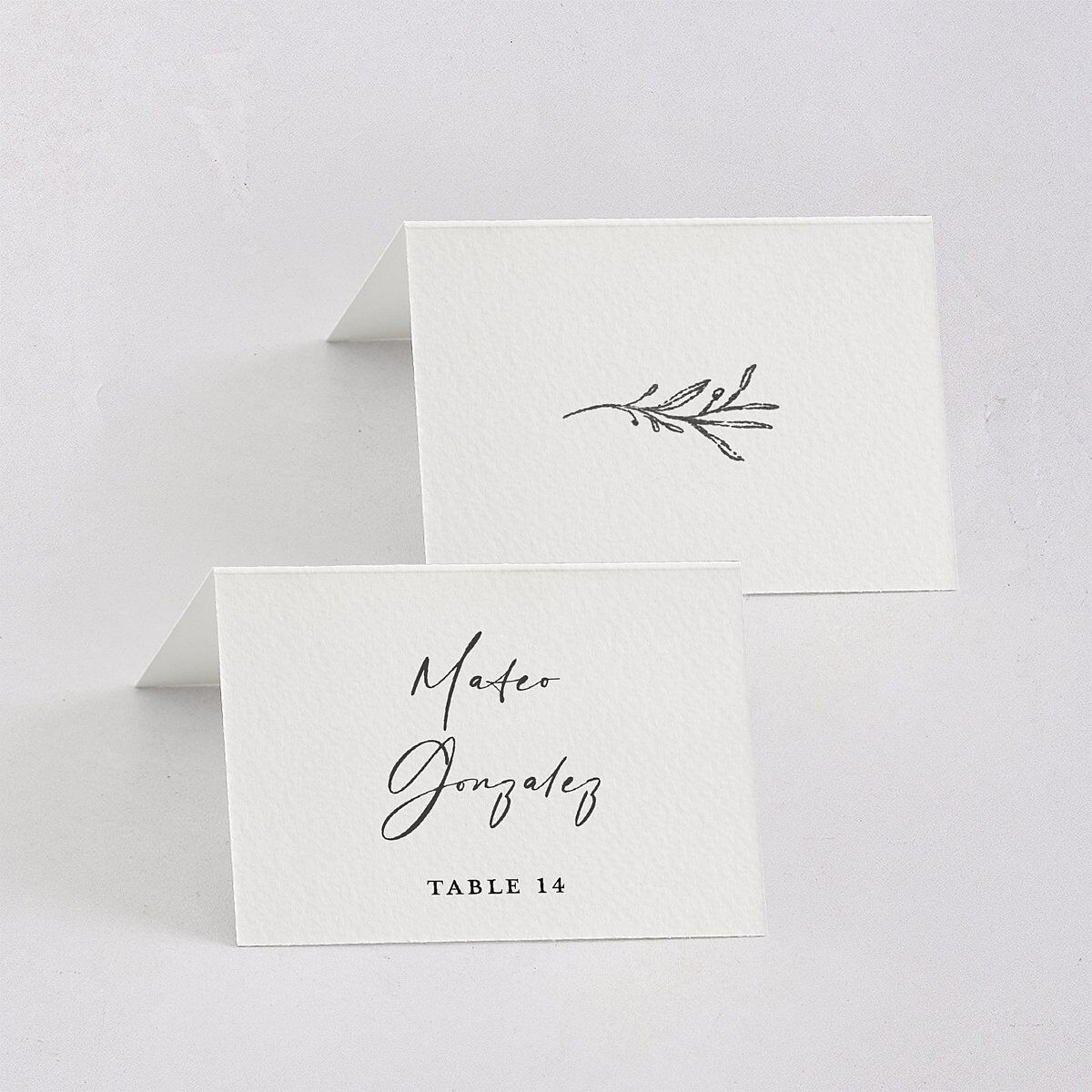 Rustic Setting Place Cards Medieval Grey Signature