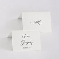 Rustic Setting Place Cards Medieval Grey Signature
